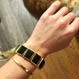 Michael kors emerald green stone bracelet